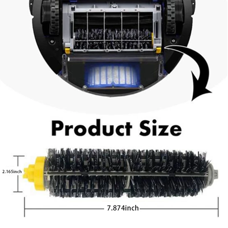 

Compatible for IRobot Roomba 600 Serie,610 620 625 630 650 660 Bristle&Flexible Beater 3-Armed Brush Filters Kit 14 PCS