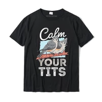 funny tufted titmouse bird gift t shirt casual printing tops shirts faddish cotton men tshirts plus size