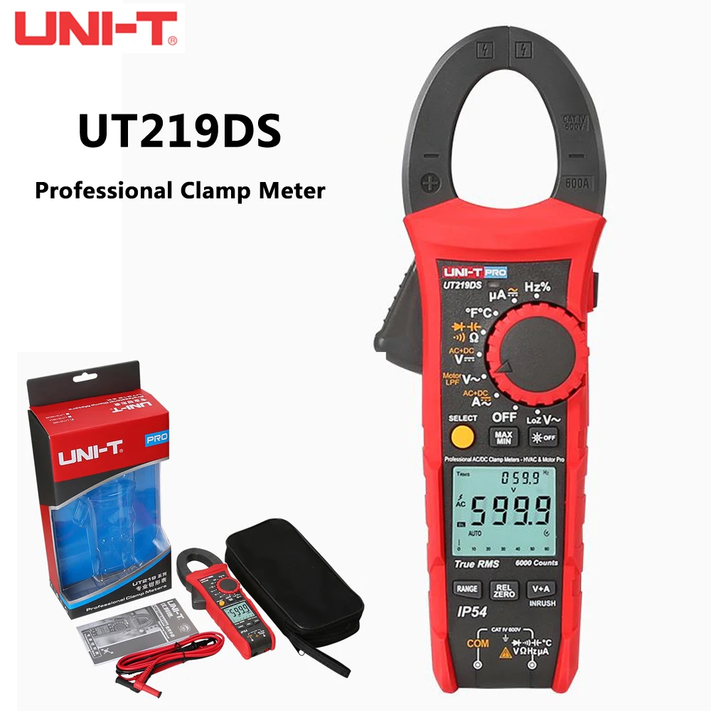

UNI-T UT219E / UT219M / UT219DS Industry Clamp Meter True RMS LoZ Input 3-Phase Motor Sequential Surge Current Tester
