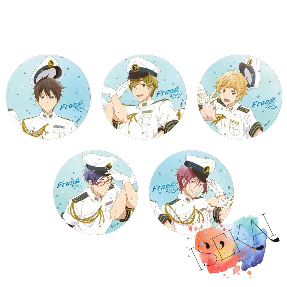 Бесплатно! Вечный летний значок аниме нананаза Харука Тачибана Макото Хадзуки Нагиса рюгазаки Рей Рин Мацуока металлический значок брошь булавка Бесплатно! Вечный летний значок аниме нананаза Харука Тачибана Макото Хадзуки Нагиса рюгазаки Рей Рин Мацуока металлический значок брошь булавка