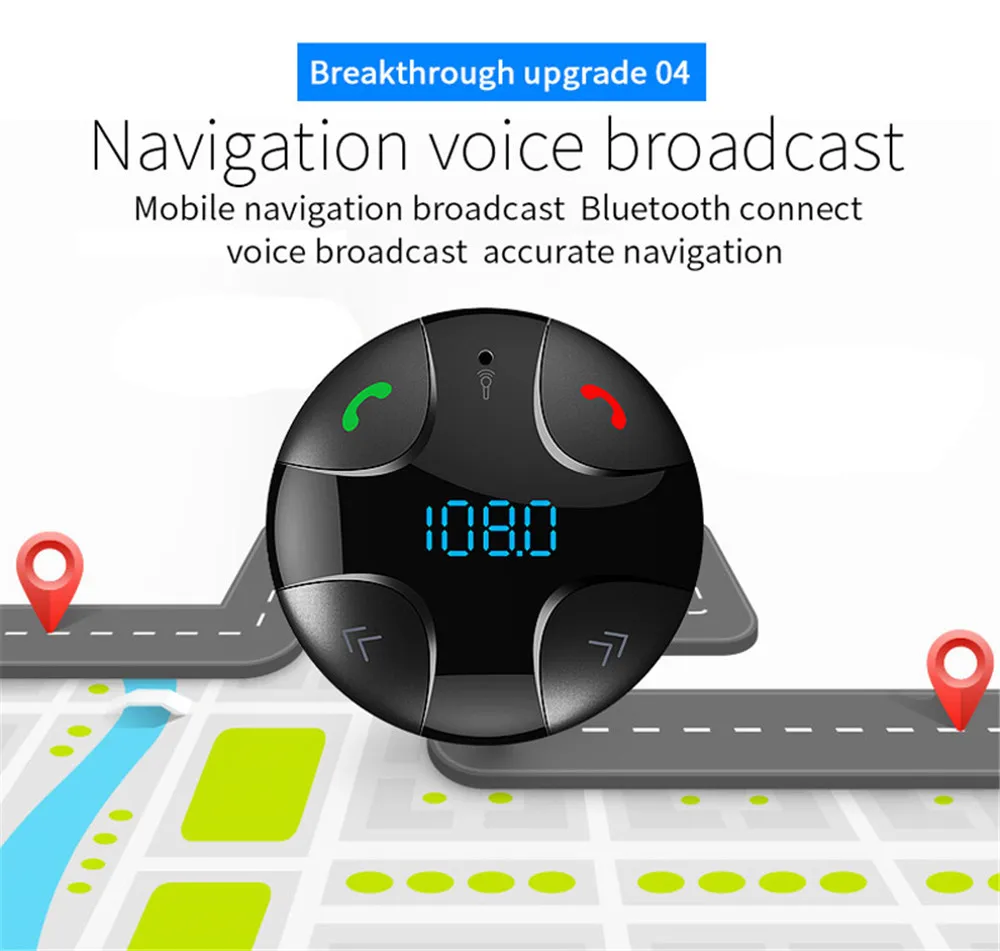 Bluetooth V3.0 автомобильный комплект MP3-плеер fm-радио Bluetooth гарнитура автомобильный комплект беспроводной fm-передатчик модулятор с USB зарядкой