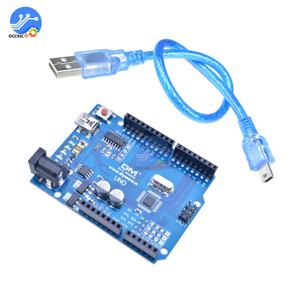 Макетная плата UNO R3 CH340 CH340G ATmega328P с мини usb драйвером для Arduino расширяющейся платой