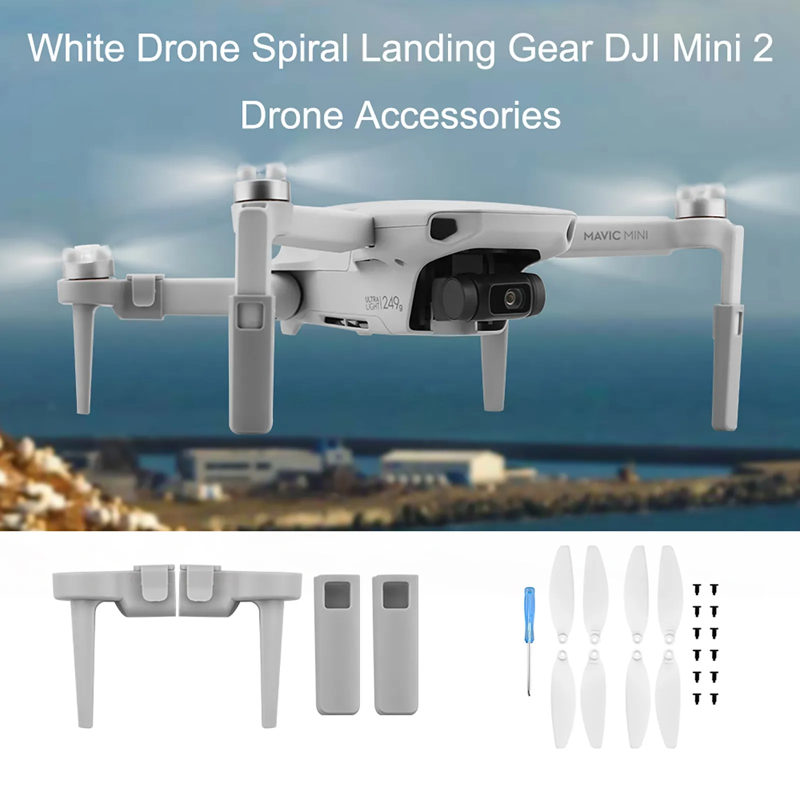 

Лидер продаж, новинка, белый Дрон, спиральное шасси, DJI Mini 2, аксессуары для дрона, запасные части для радиоуправляемого квадрокоптера, складн...