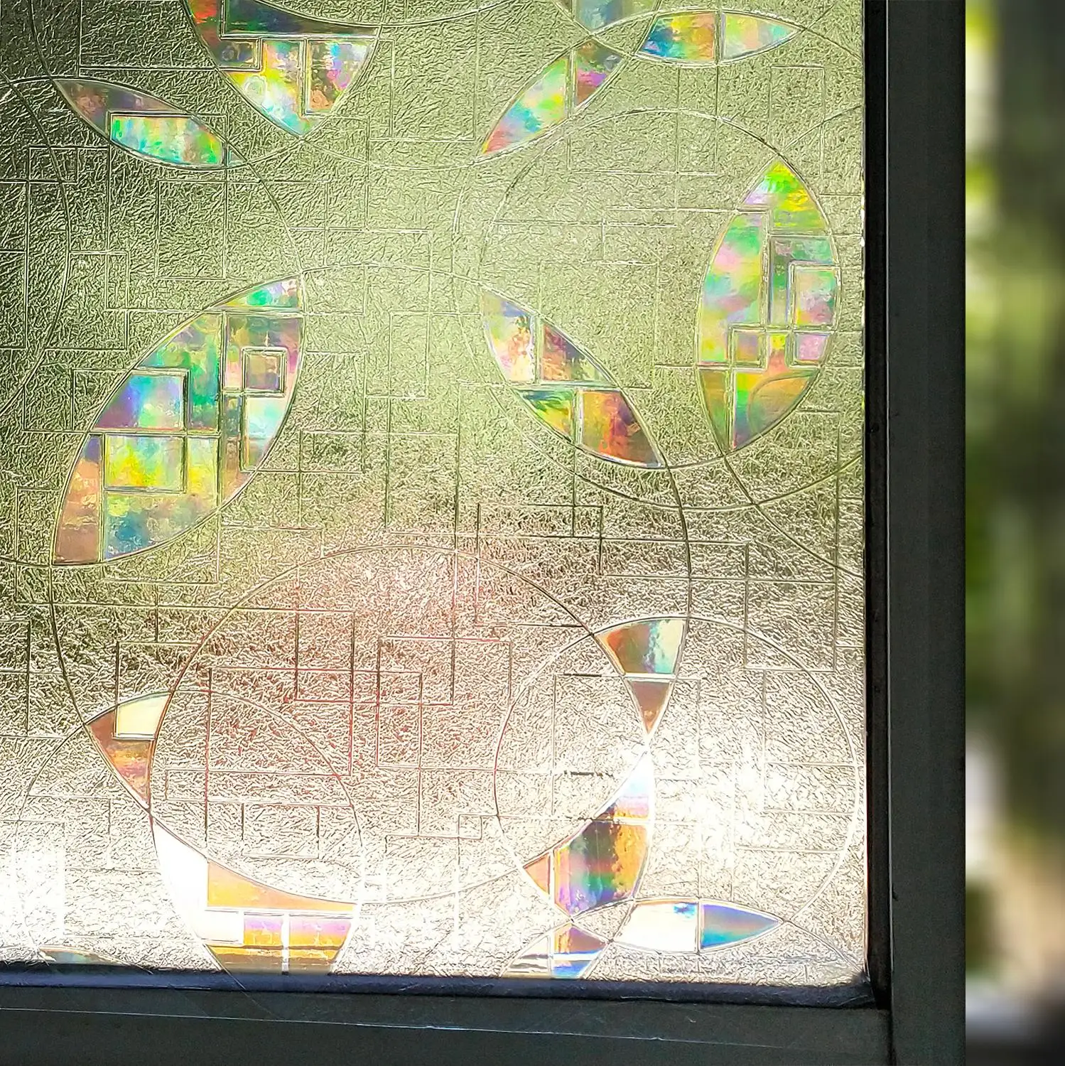 

Window Film 3D Decorative Privacy Static Cling Glass Window Sticker Non-Adhesive No Glue Heat Control Anti UV Light Blocking