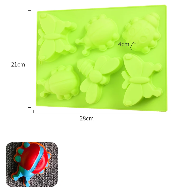 Динозавр яйцо медведь Дом Рождество Единорог Форма Силиконовые формы для