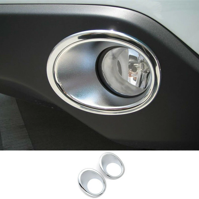 

Car Fog Lamp Cover Set Silver Styling Waterproof 1 Pair Accessory Bumper