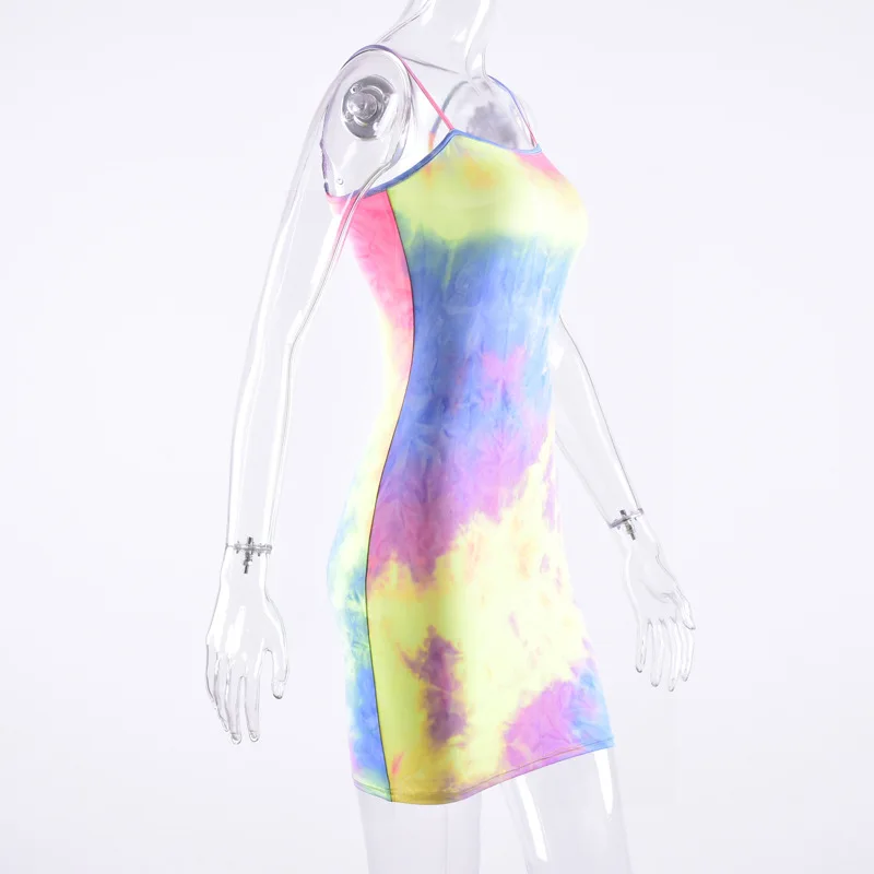 Платье комбинация мини платье Труба без бретелек женское летнее сексуальное Клубное рокабилли облегающее