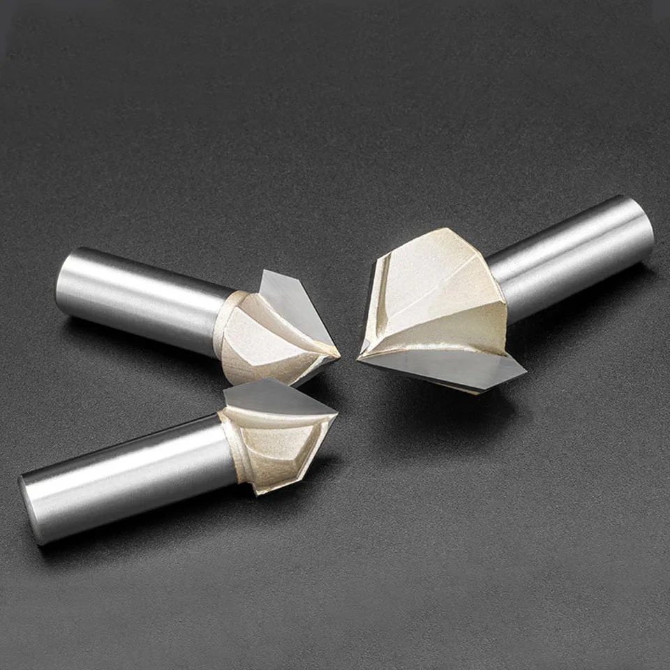 Tideway 1/4 "хвостовик 90 градусов V паз типа долбежный резак Freze Ucu вольфрамовые фрезы