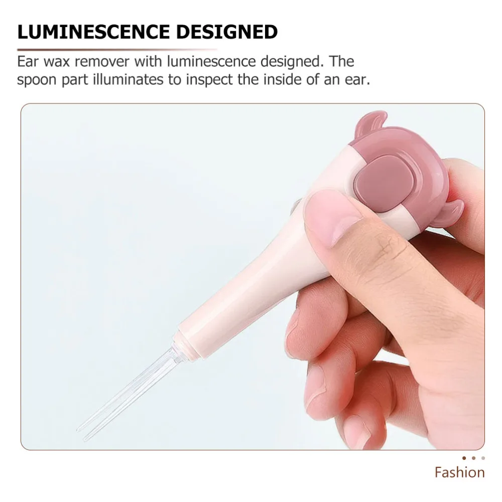 

2Pcs Glowing Children Ear Picks Practical Digging Ear Spoons Luminous Ear Scoop