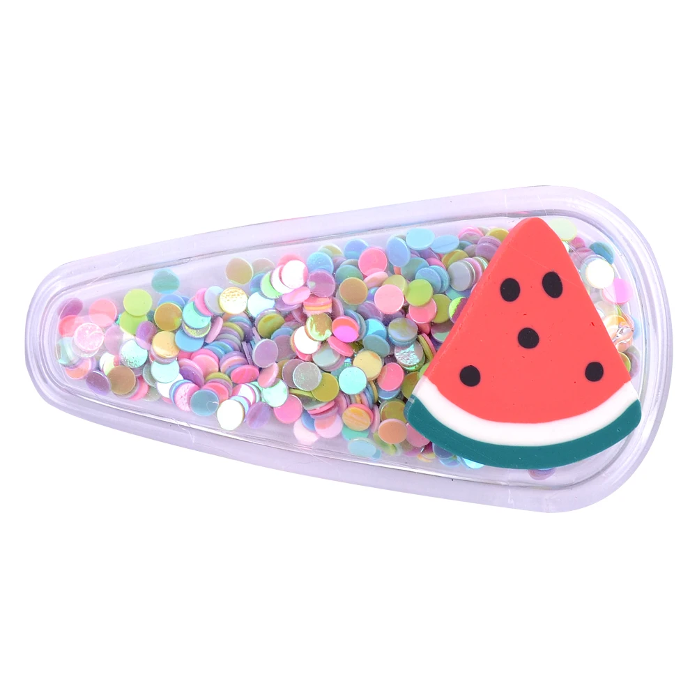 Зажим для волос с фруктами 2 дюйма прозрачный зажим BB девочек заколки ручной