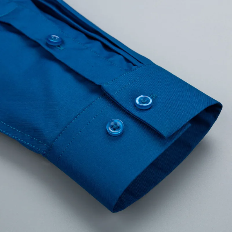 Мужская рубашка из бамбукового волокна с длинным рукавом тонкая без железа Camisa