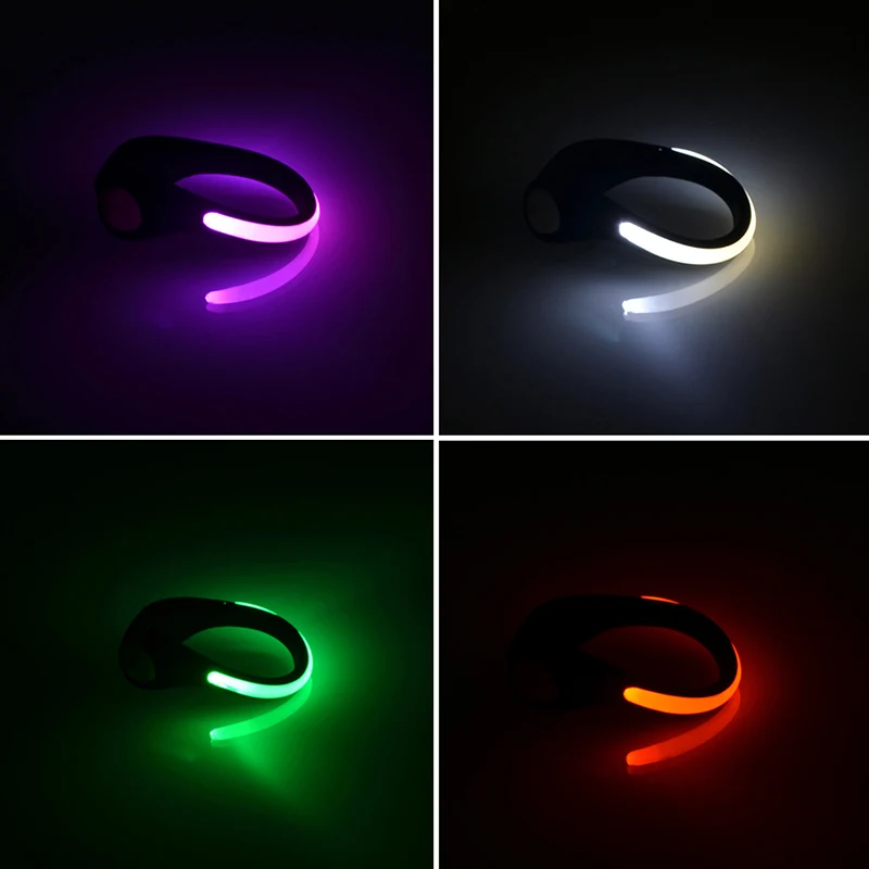 Светодиодный сигнальная лампа велосипеда светящийся зажим для обуви безопасный