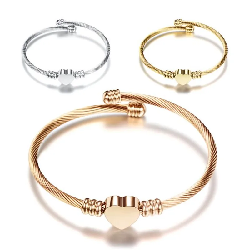 Новый высококачественный браслет из нержавеющей стали бисера Модный женский