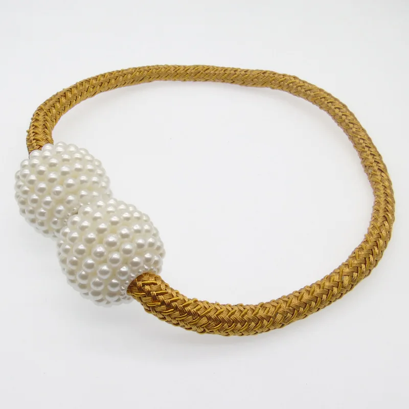 1 Магнитный жемчужный зажим для штор держатели зажимы подвесная шариковая Пряжка