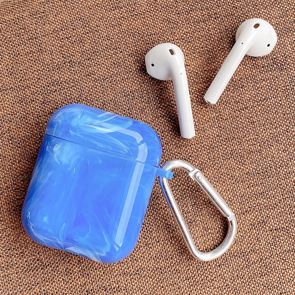 Мраморный чехол для AirPods 2 1 симпатичный акварельный наушников Pro Чехол жесткий