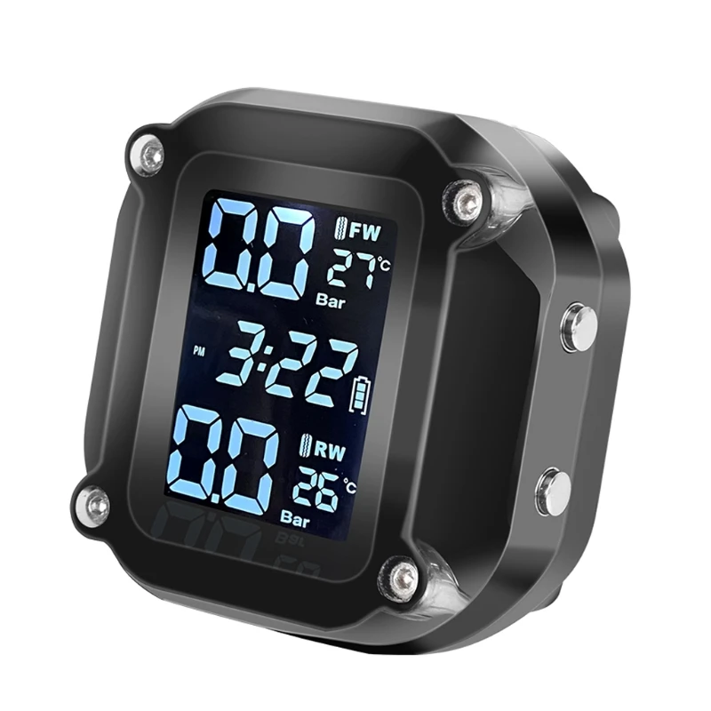 

Tire Pressure Monitoring System for Motorcycle Waterproof Tire Pressure Sensor