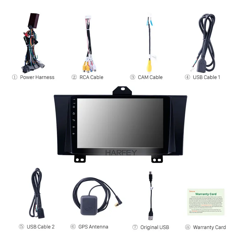 Harfey 9 дюймов gps Автомобильная магнитола на андроид 8,1 Bluetooth радио для Honda Elysion 2012- HD сенсорный экран USB поддержка Carplay