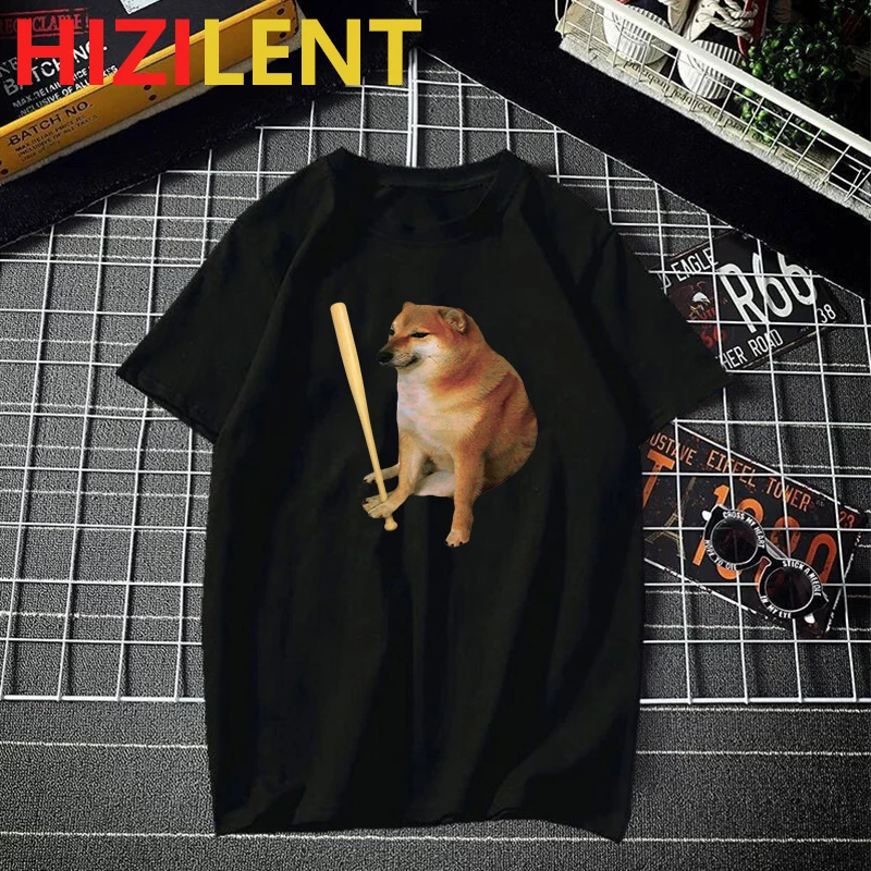 Унисекс для мужчин и женщин футболка Бонк мем Doge Забавный уличная Swole печатных