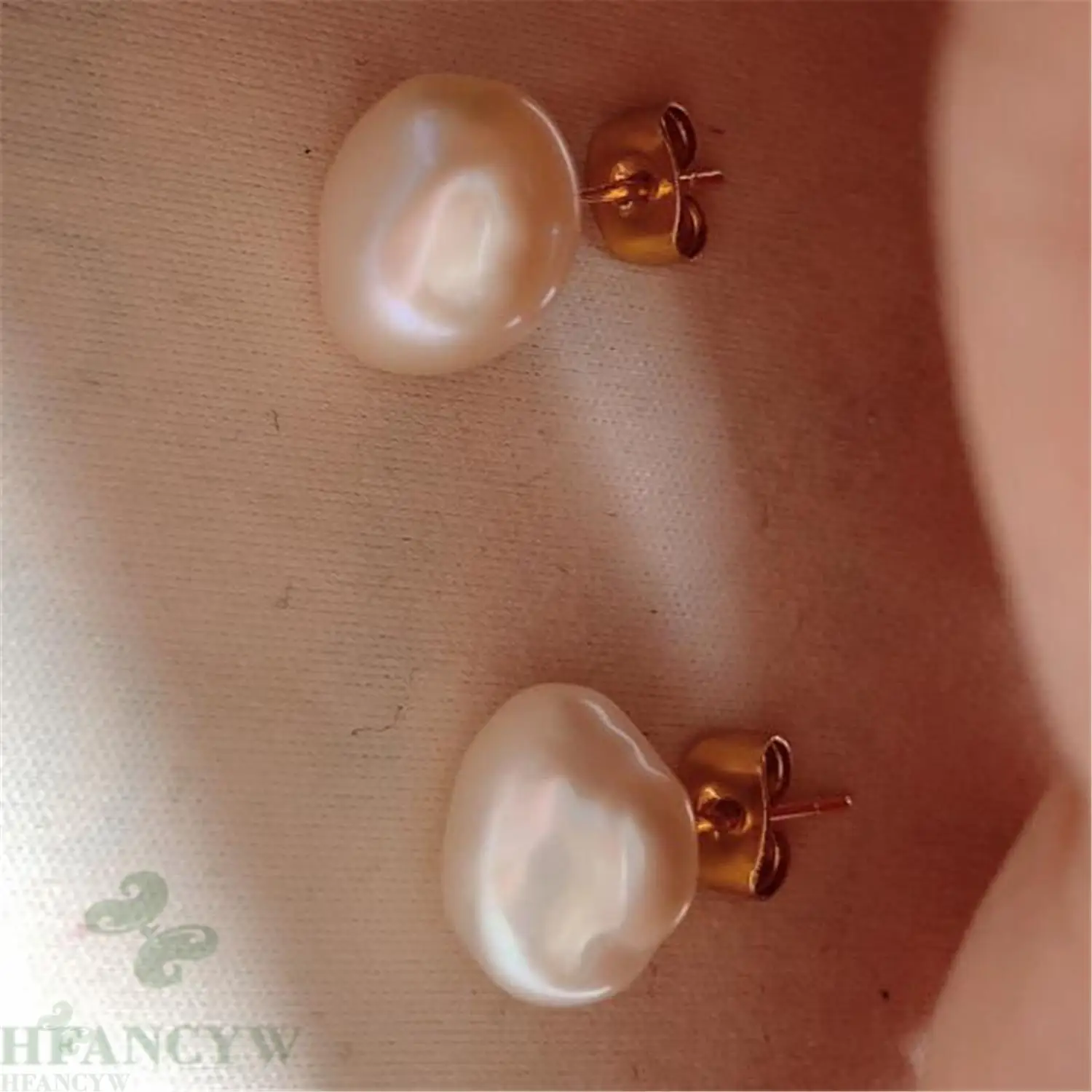 Модные Белые барочные жемчужные 18K золотые серьги Diy культивирование бисера