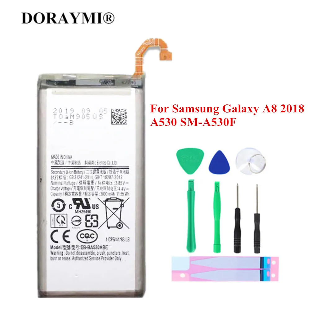 3000 мА/ч EB BA530ABE батарея для Samsung Galaxy A8 2018 A530 SM A530F Bateria высокое качество телефон