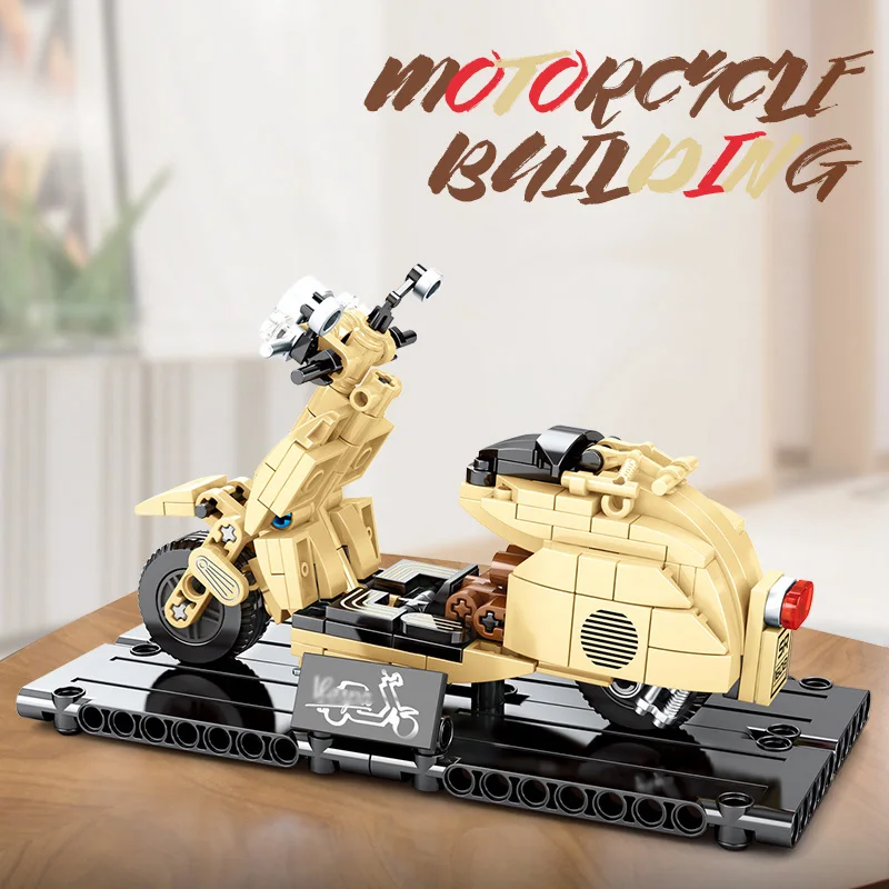 Гоночный мотоцикл модель строительные блоки лего Technic Creator автомобили Кирпичи
