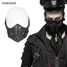 Маска Мужская в стиле панк-рейв, с заклепками, из искусственной кожи, цвет в ассортименте