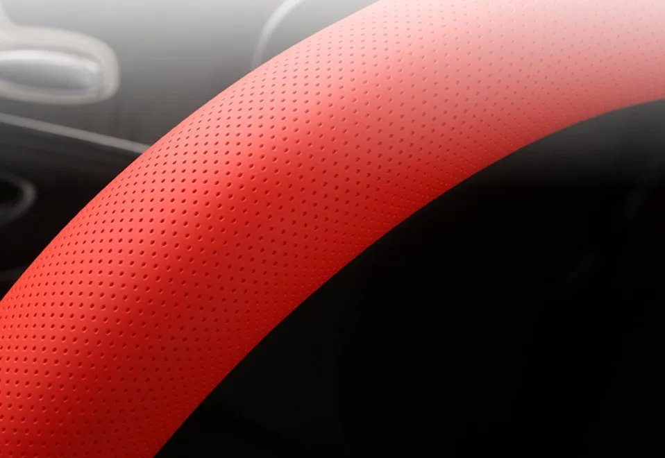 15 дюймов Женская девушка леди автомобиль рулевое колесо крышка волокна кожа