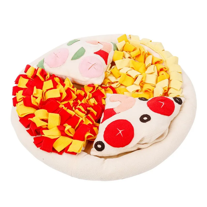 

Pets Dog Puzzle Toy Slow Feeding Food Mats Relieve Stress Nosework Puzzle Toy Pet Nose Pad Training Blanket Detachable Fleece