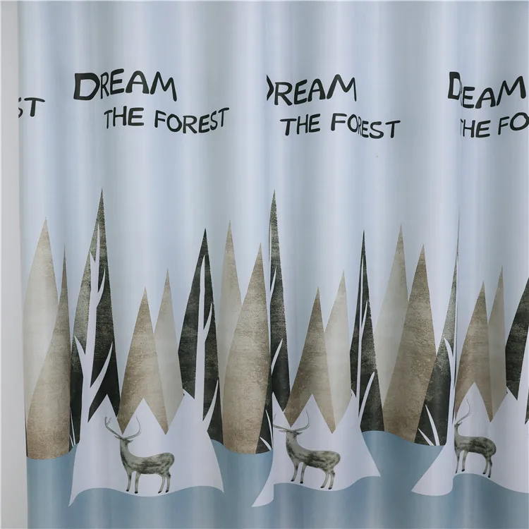 Современные Простые скандинавские шторы с принтом леса для гостиной столовой