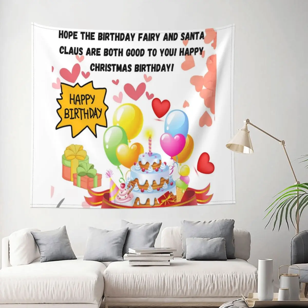 

Tapestry December Birthday Jesus Funny Love Decor Wall Room Home Decoration Hanging Living room Kawaii Pattern Fashion