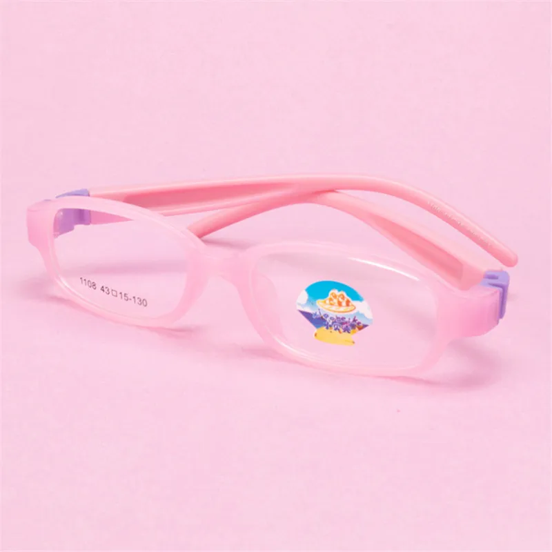 Детские очки легкие с гибкой оправой детские по рецепту для мальчиков и девочек