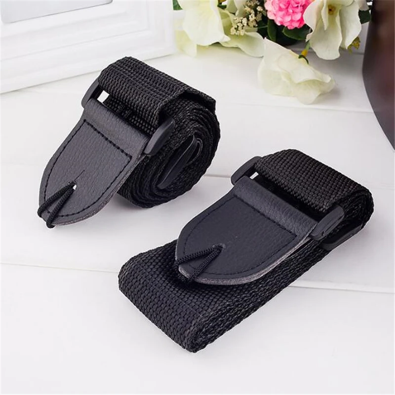 gitarre strap leder kopf einstellbare schulter gurt für gitarre elektrische bass gitarre teile zubehör schwarz nylon gitarre gürtel fre