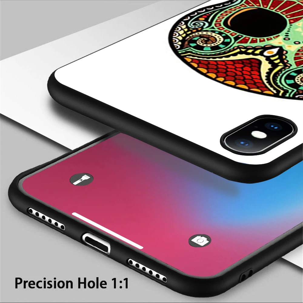 Coque Skull tattoos Soft Silicone Phone Case for iPhone 11 Pro Max X 5S 6 6S XR XS 7 8 Plus Cover | Мобильные телефоны и