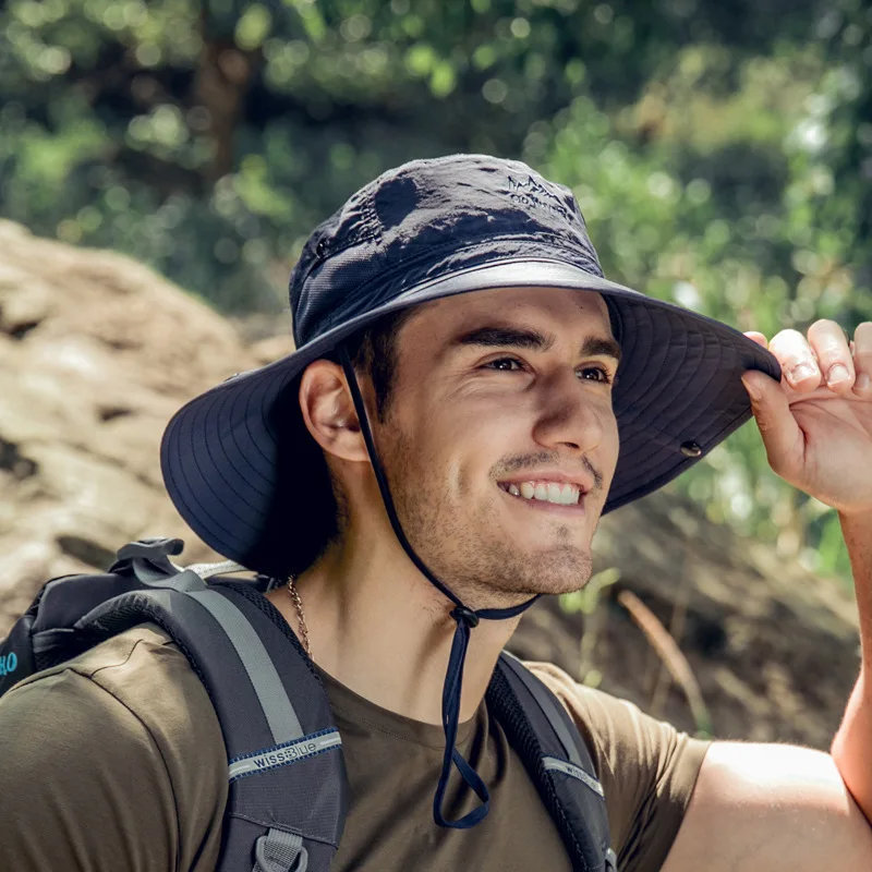 Быстросохнущая рыболовная Кепка летняя УФ Водонепроницаемая круглая Складная