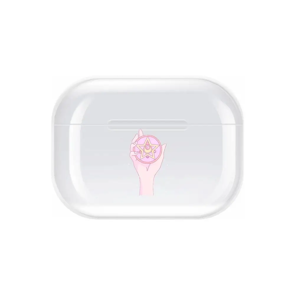 Прозрачный чехол из ТПУ с Сейлор Мун для Airpods Pro 3 силиконовый наушников