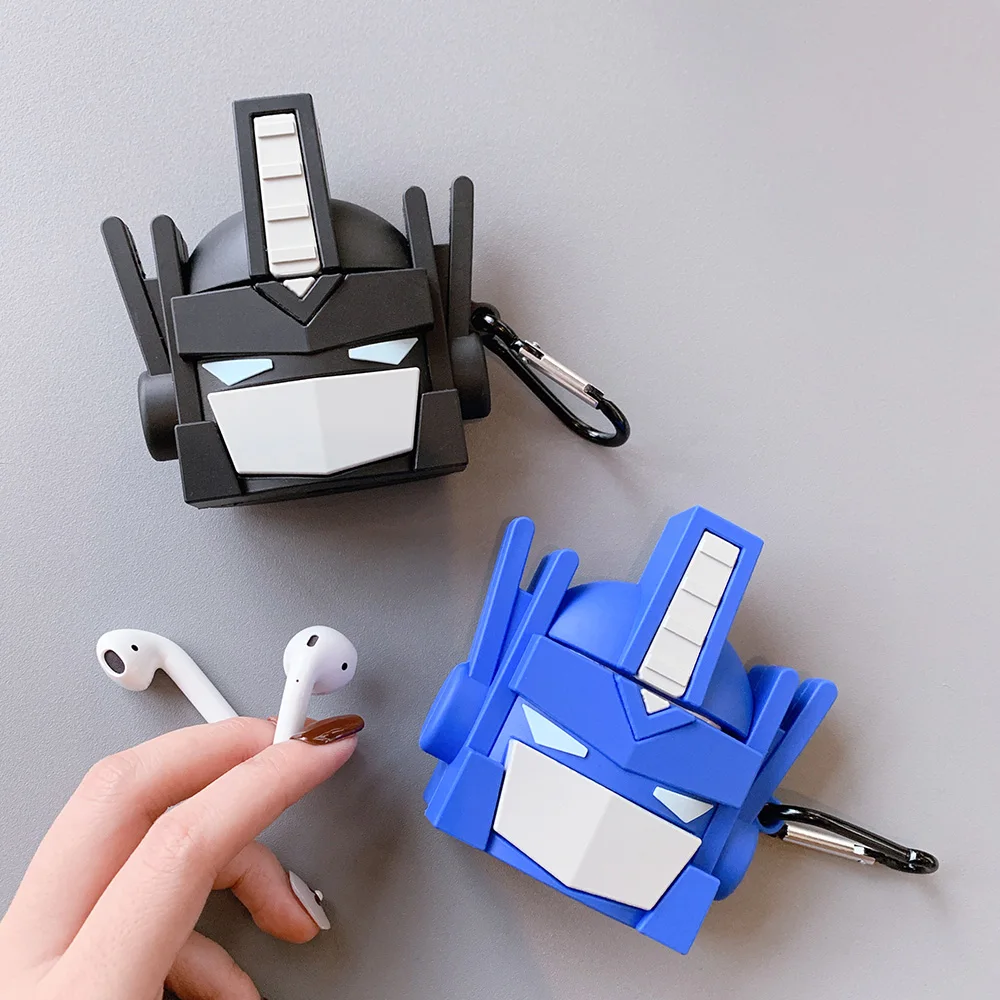 Силиконовый чехол для наушников для Airpods, чехол для трансформеров, 3D мультяшный чехол, защитный кожаный чехол для AppleAirpods для Earpods, чехол