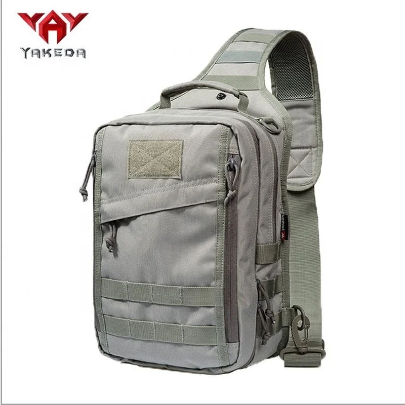 YAKEDA Outdoor Waterproof Walking Sling Bag With Concealed Gun Holster Design Mens Small Tactical Shoulder Chest Bag
