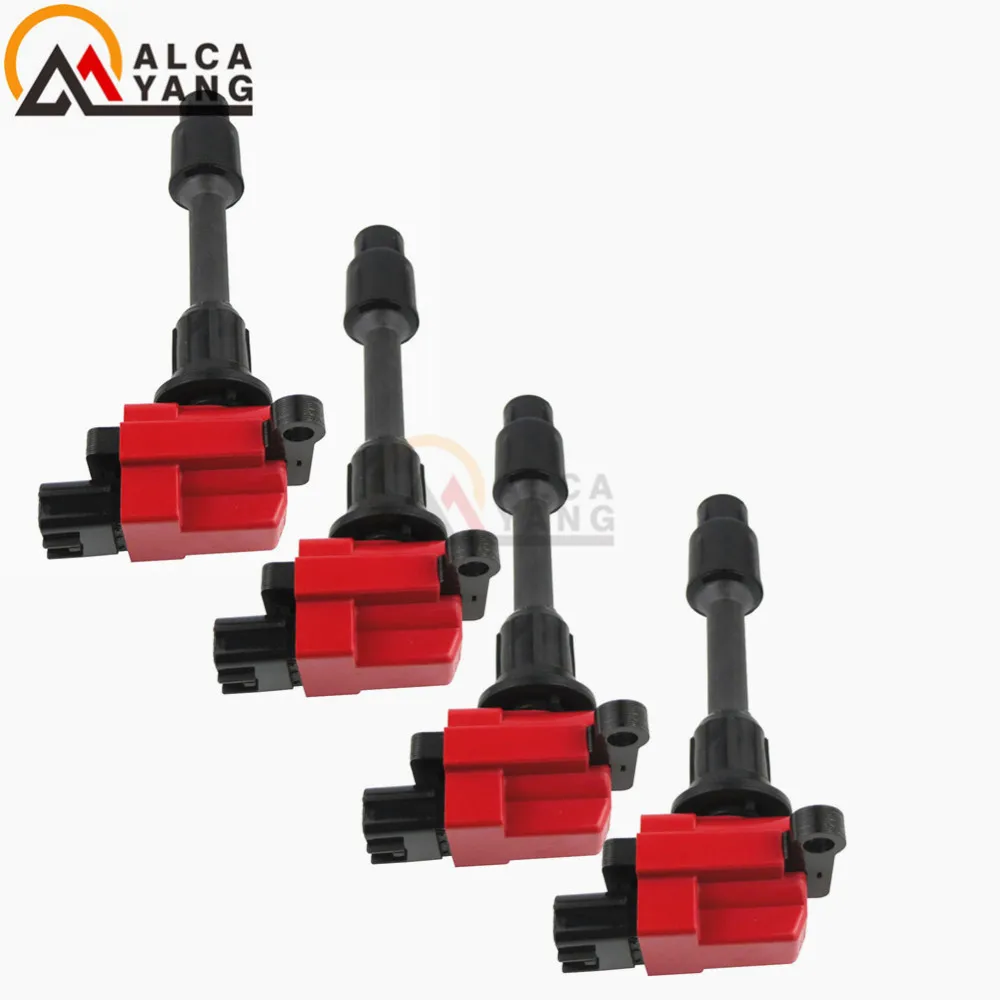 4 шт./компл. Катушка зажигания для Silvia 200SX S14 S15 SR20DET X TRAIL GT 22448 91F00|Катушка зажигания| |