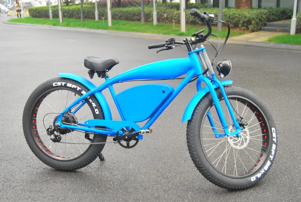 500W Strong Power Fat Tire Powerful Electric Bicycles Mountain Scooters Adults Motorized Bike Chopper Bicycle Ebike Fatbike | Спорт и