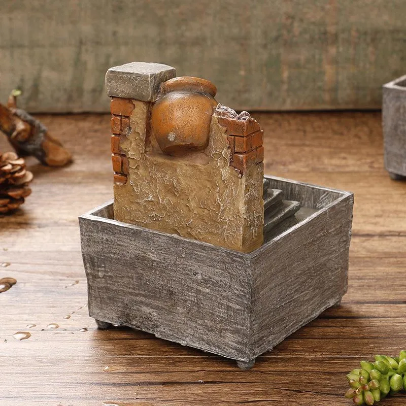 Полимерные декоративные комнатные водные фонтаны фэн шуй украшения водопад