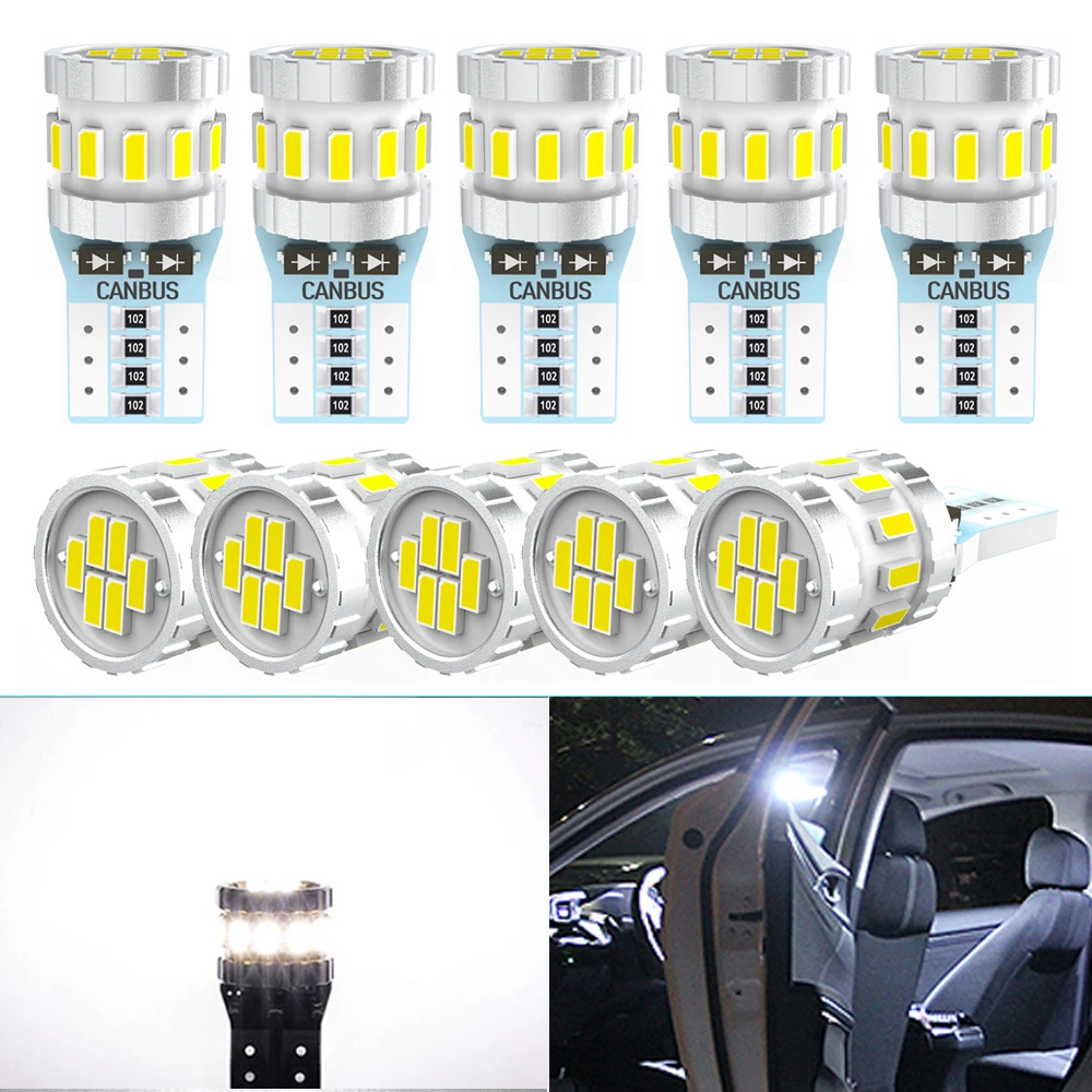 Светодиодсветодиодный лампа для салона автомобиля W5W White Светодиодный 10