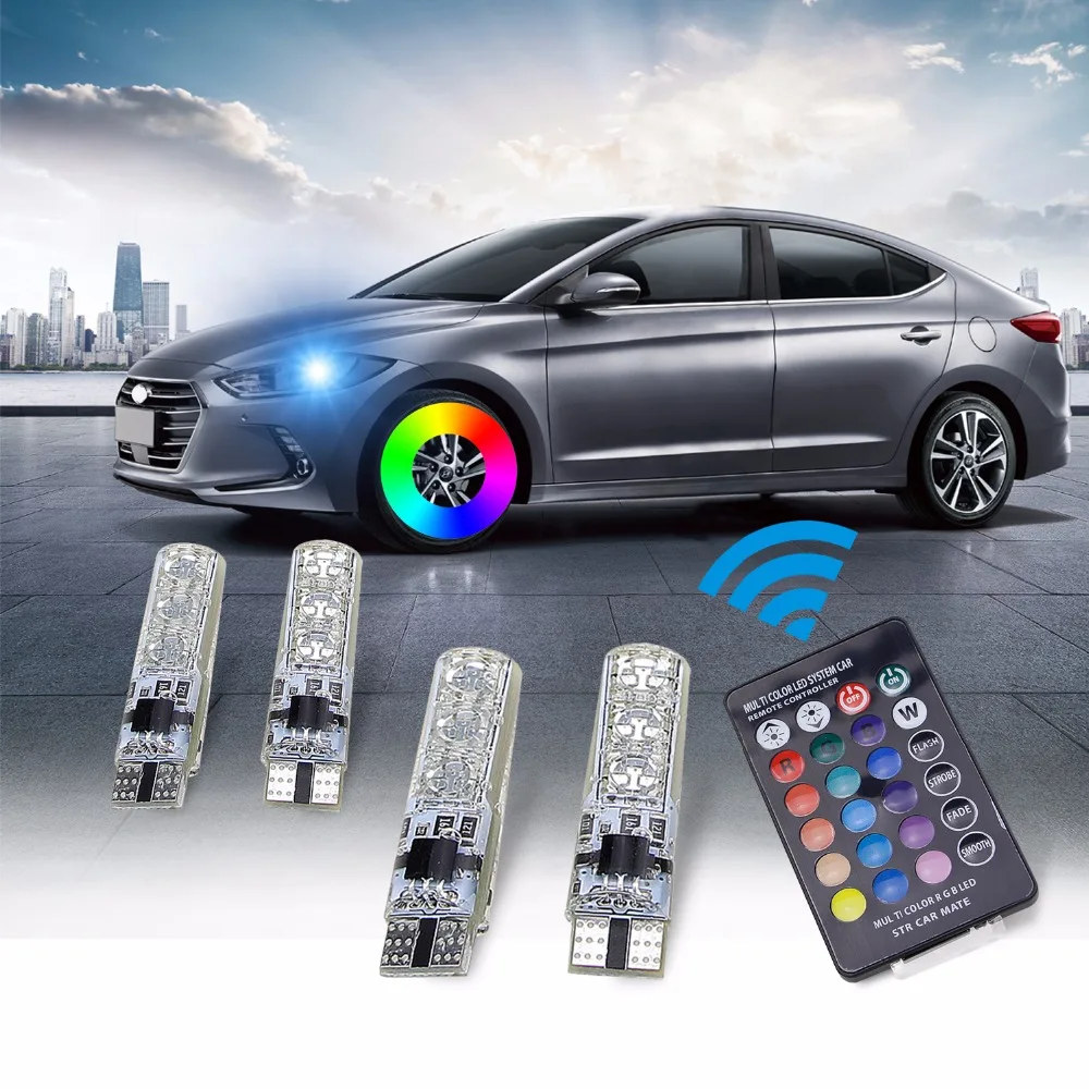 Автомобильный красочный внутренний светильник для чтения 12 В T10 5050 6SMD