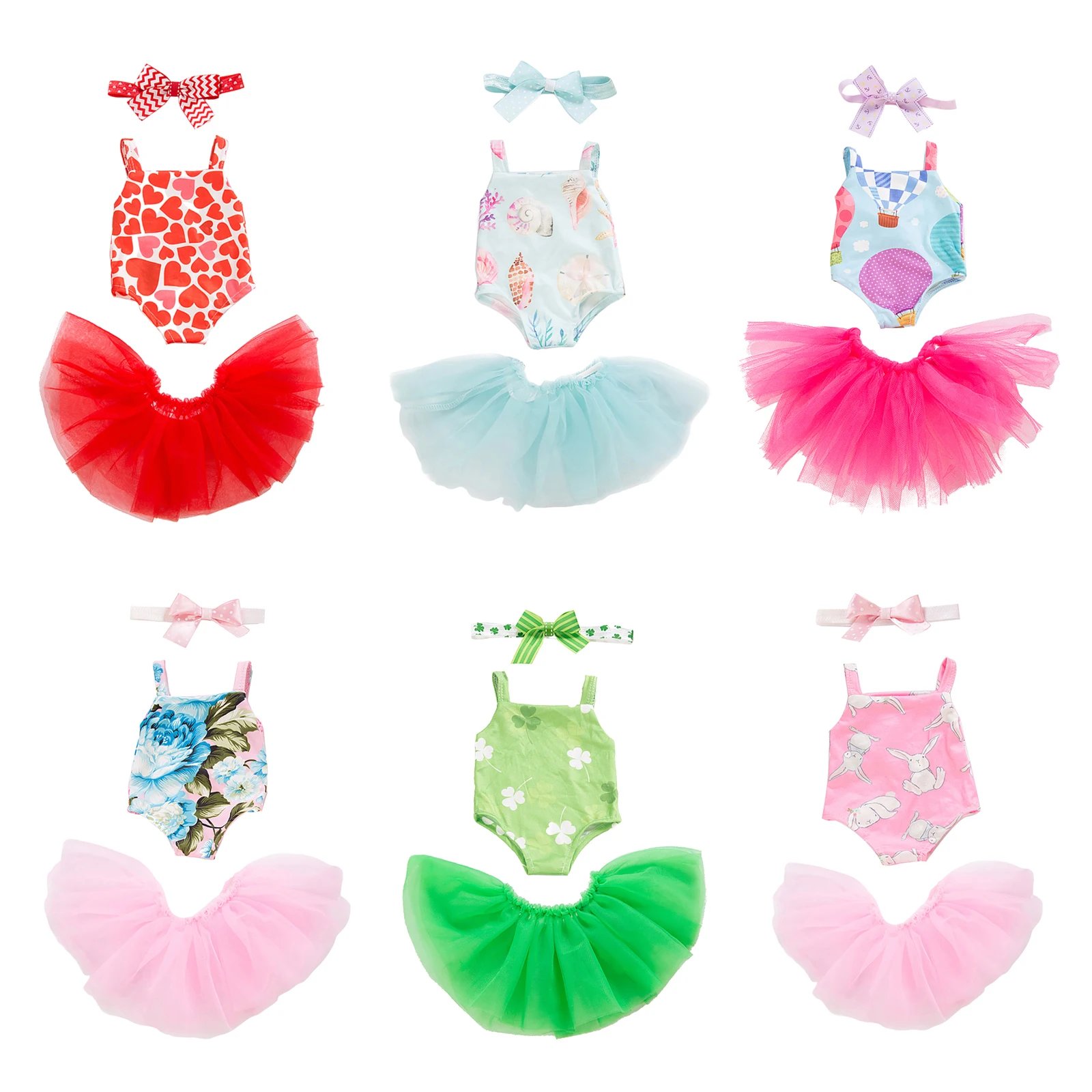 

Модное летнее Повседневное платье-пачка, подходит для девочек 18 дюймов, кукольный костюм