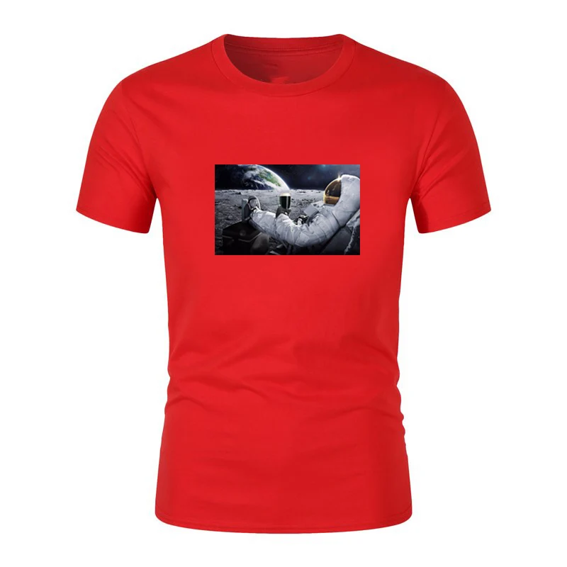 

Astronaut summer new men's T-shirt short-sleeved pure cotton short-sleeved casual sports shirt O-neck hip-hop fashion popular st