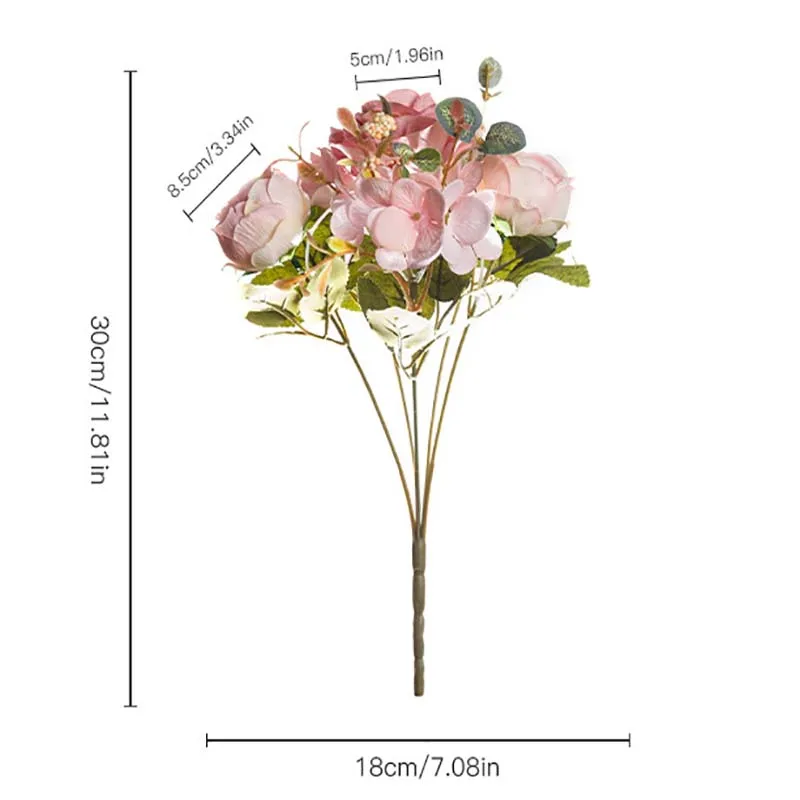 

Artificial Flowers Rose Silk Flower Bouquet Tea Rose Fake Flower for Wedding Decoration Diy Party Garden Home Decor Accessories