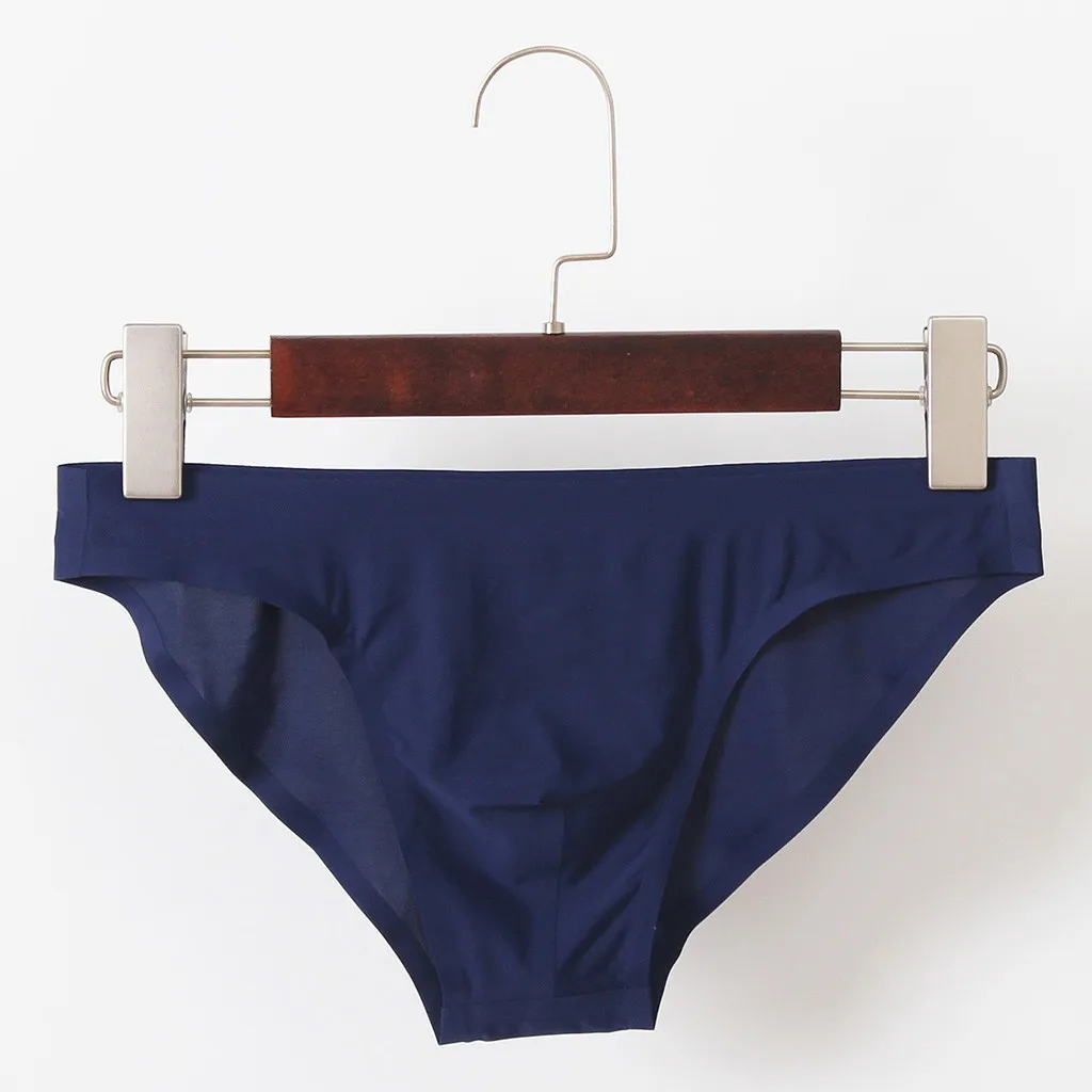 Бесшовное нижнее белье Feitong из ледяного шелка мужское однотонное цельное модное