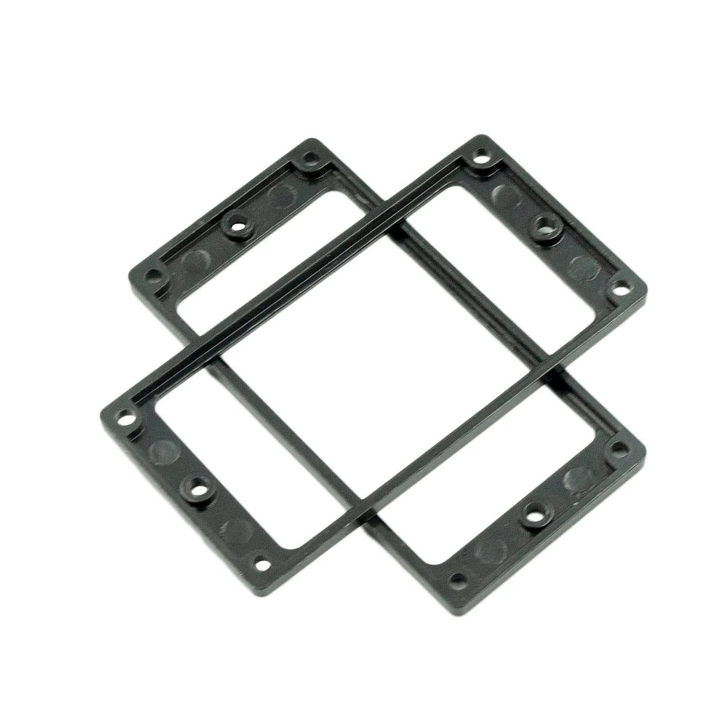 2pcs elektrische gitarre humbucker pickup rahmen montage ring wschrauben flachen boden metall schwarz für gitarre free global shipping