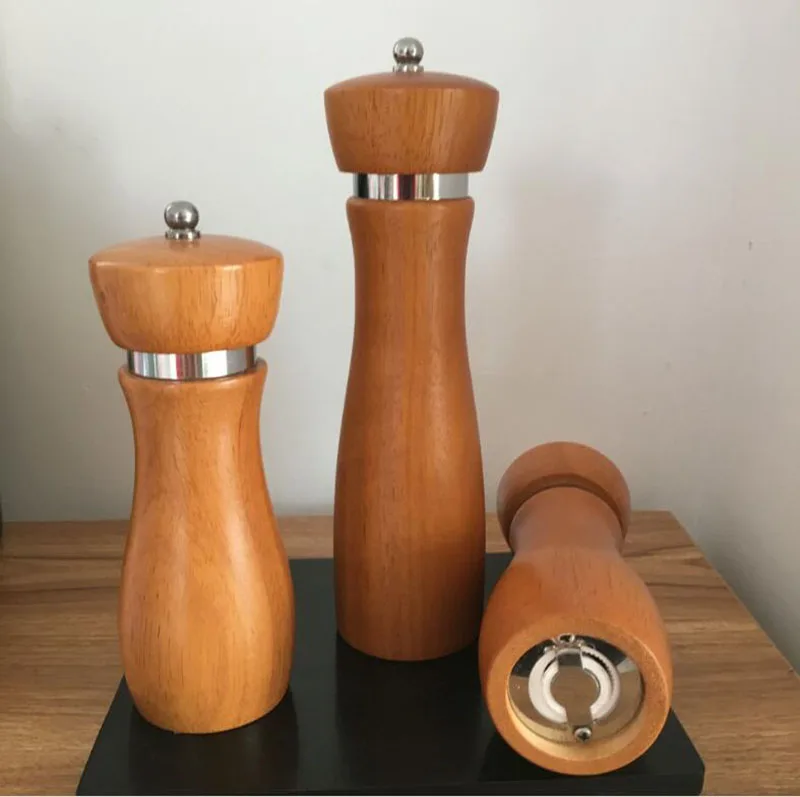 Ручная мельница для перца с металлическим кольцом резиновая древесина | Дом и сад