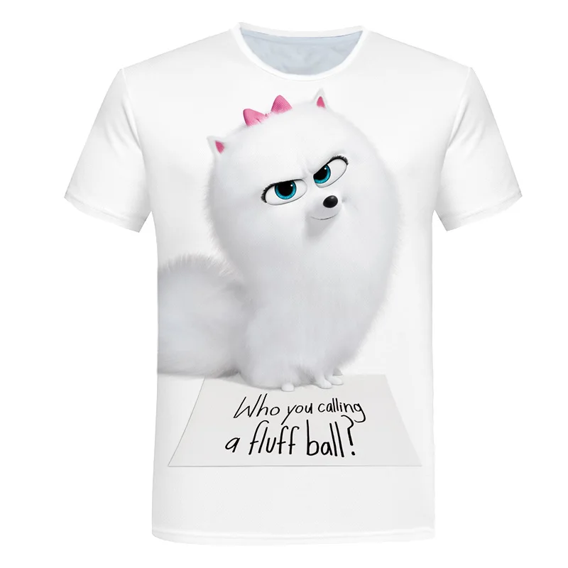 

2021 cute 3D animal T-shirt children's clothing summer short print funny cat T-shirt boys streetwear children's casual tops