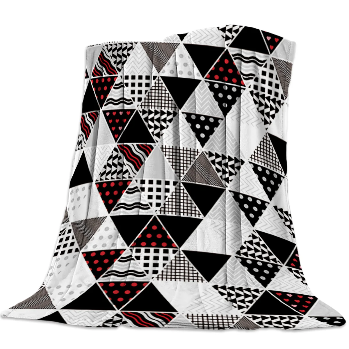 Абстрактный принт с геометрическим узором мягкие флисовые одеяла теплые